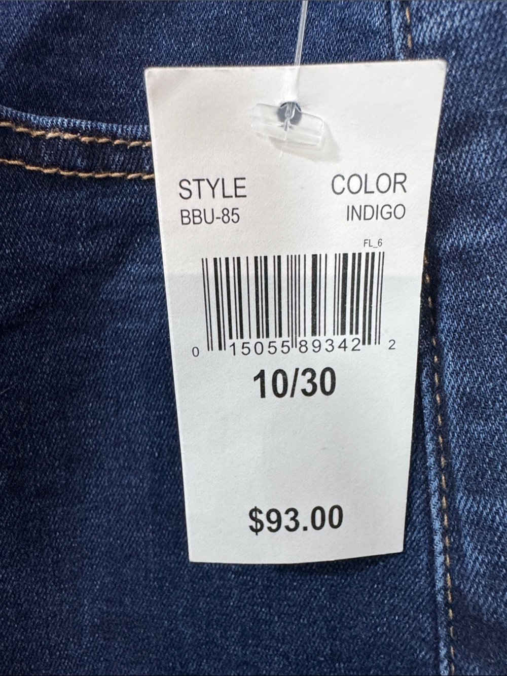 Bebe Dark Blue Cargo Distressed Wide Leg Jeans - Size 10/30 - Picture 6 of 9